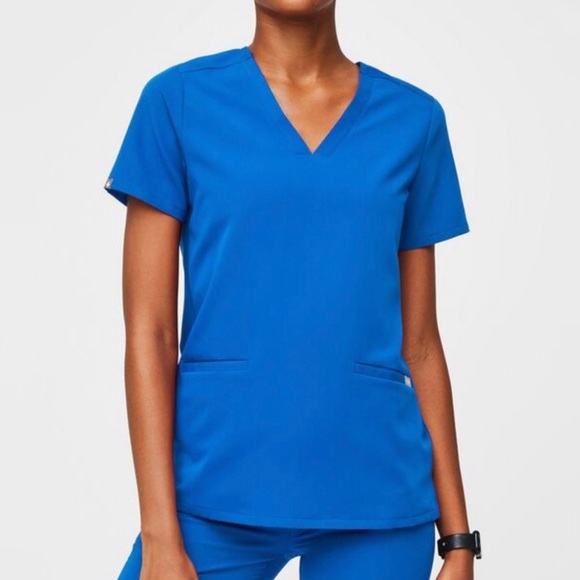 FIGS Casma Scrub Top Royal Blue XS - Picture 1 of 3